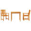 2 - Person Wood Patio Dining Set with Square Table