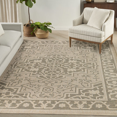 Tapis d'extérieur taupe Gerritt