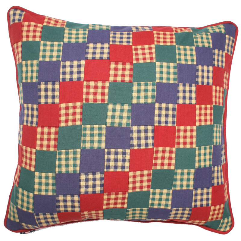 Johnnie Plaid Square Throw Cushion