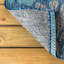 Tapis d'intérieur / extérieur bleu marine / turquoise à motif floral texturé Hagy-2080490121