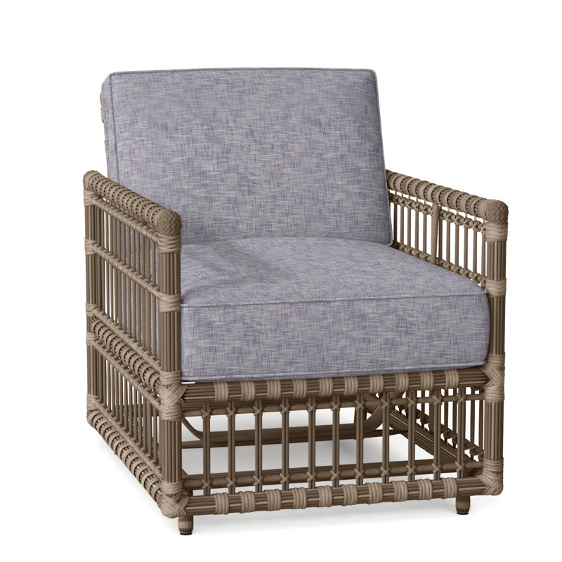 Newport Patio Chair with Cushions, Welt, Newport #66 Burlap, Tweed Toffee