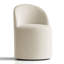 Chaise pivotante en lin avec roulettes cachées-421601429