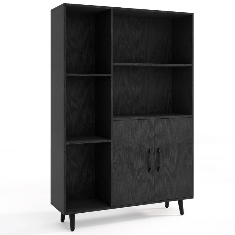 Armoire de rangement autoportante avec 5 tablettes ouvertes