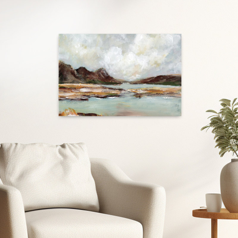 A Coastline Abstract Coastal Landscape Art, H 16 po x l 24 po