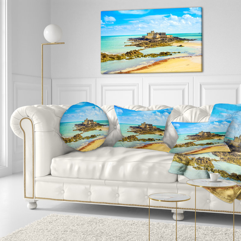 Coussin lombaire national beach seascape st malo