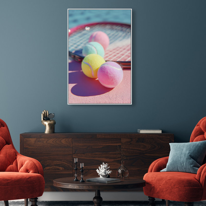 Candy Court Print by Oliver Gal, 25"H x 17"W, White Floater Frame