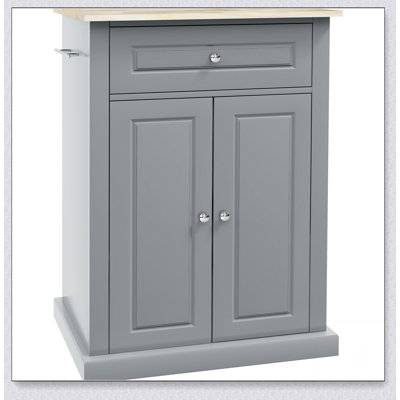 Rolling Kitchen Island Cart with Drawer, Adjustable Shelf, and 2 Towel Racks for Efficient Storage and Mobility
