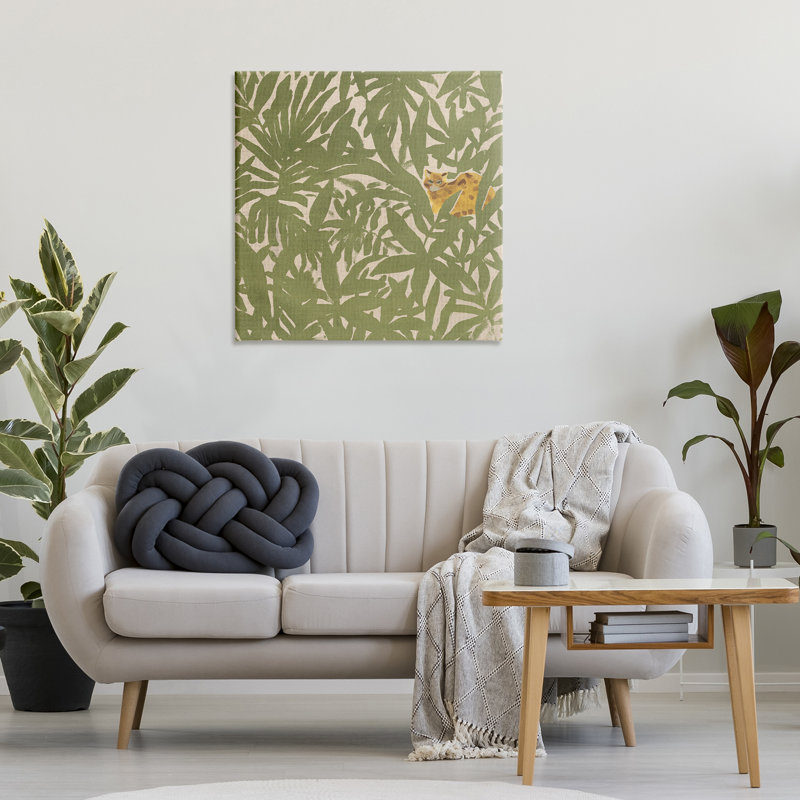 Art mural sur toile, "Cachette guépard" par June Erica Vess, H 36 po x l 36 po x P 1,5 po