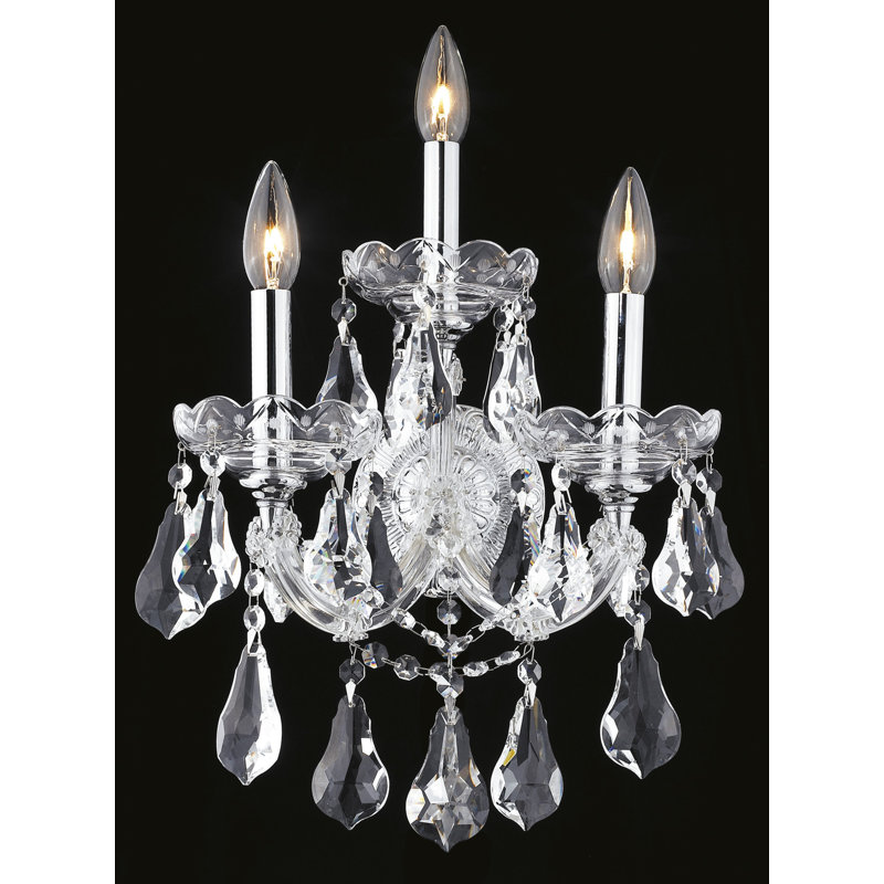 Stockard Wall Sconce, Royal Cut, Crystal Clear, Chrome
