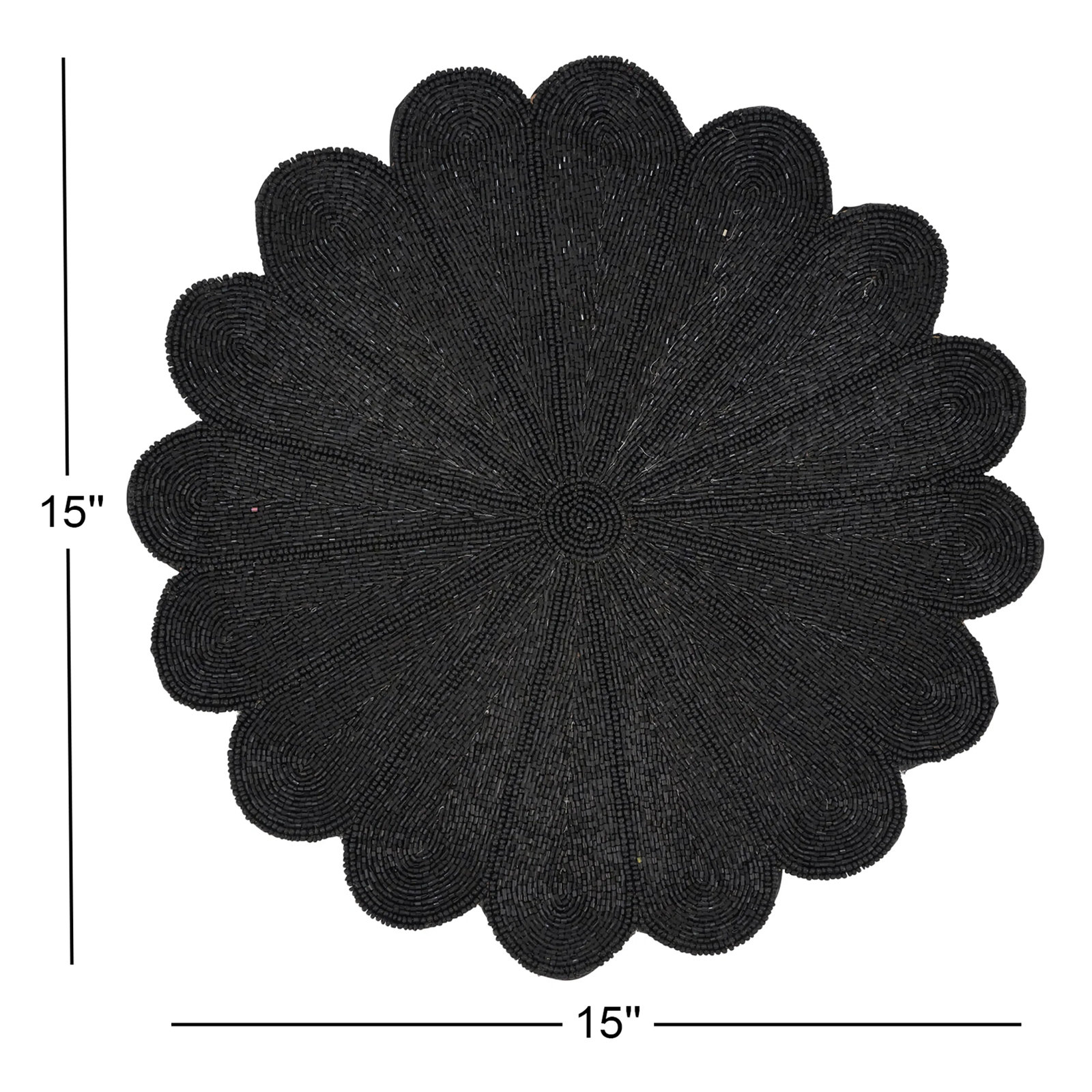 Kaeto Beaded Placemat, Black