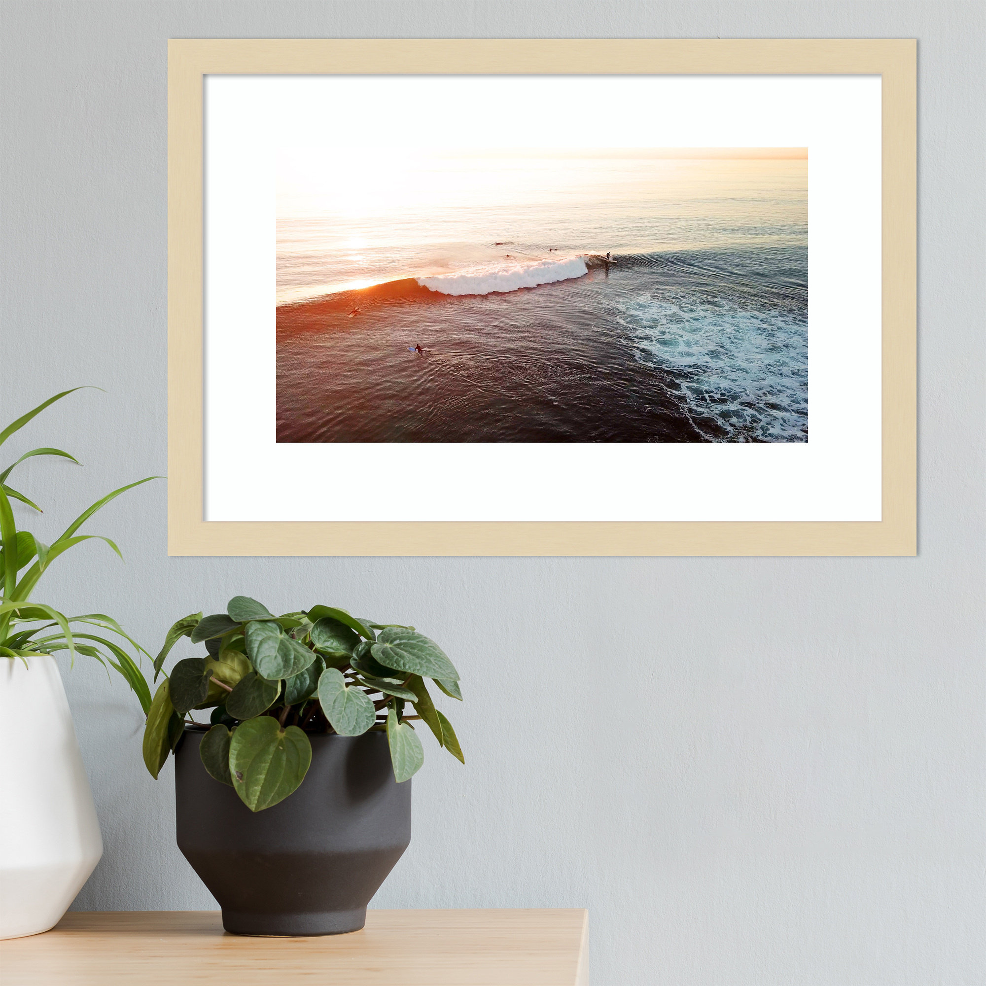 La Jolla 1 by Rachel Dowd, 21.38" H x 33.38" W x 0.875" D, Natural Framed
