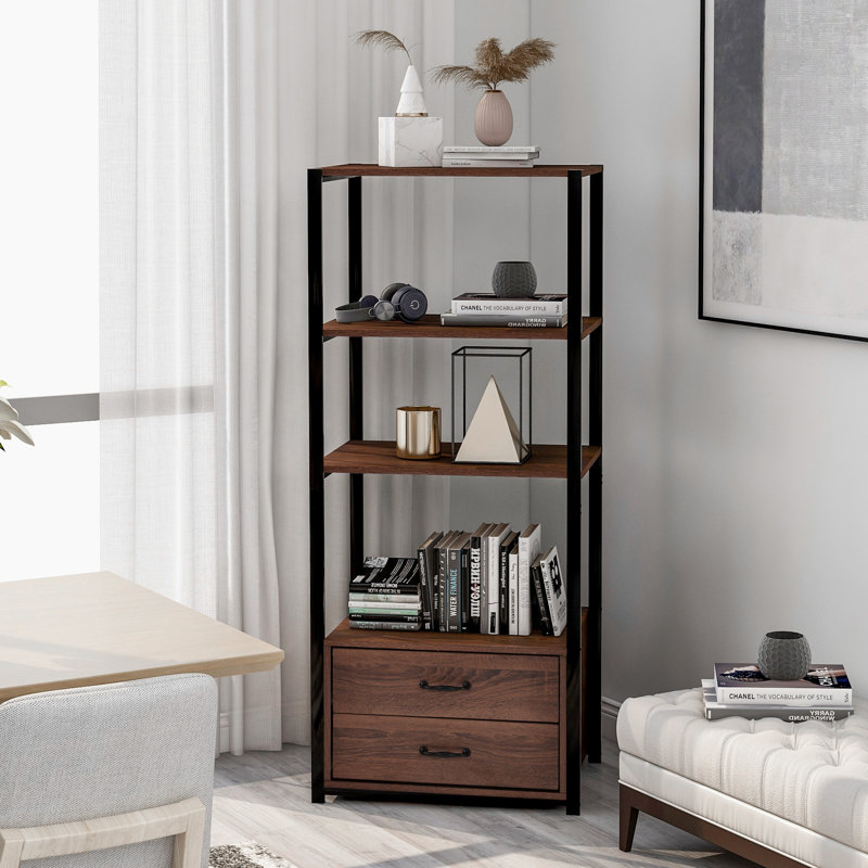 Delano 143.5 cm H x 60 cm W Steel Standard Bookcase