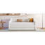 Beige Upholstered Twin Xl Daybed With Led Belt, 2 Drawers, And Frame For Rustic Home Linen Lighting, Wood Relaxing Bedroom