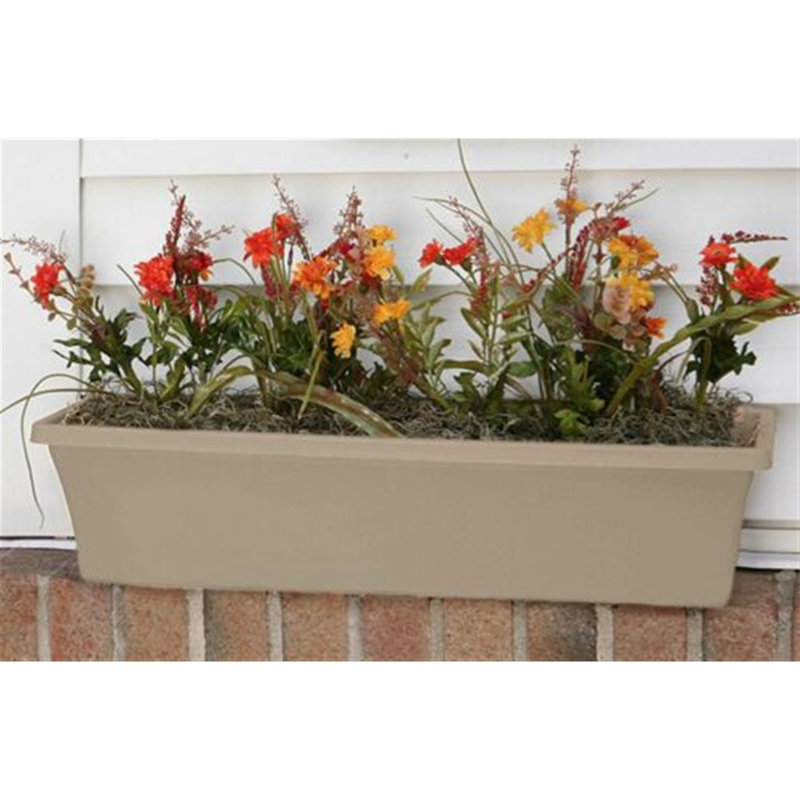 Kimlee Planter Box, 5.5" H x 30" W x 7" D, Taupe