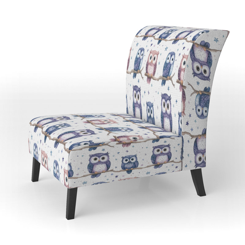 Fauteuil de chambre pour enfant Hiboux pastel, Pantoufle sans accoudoirs