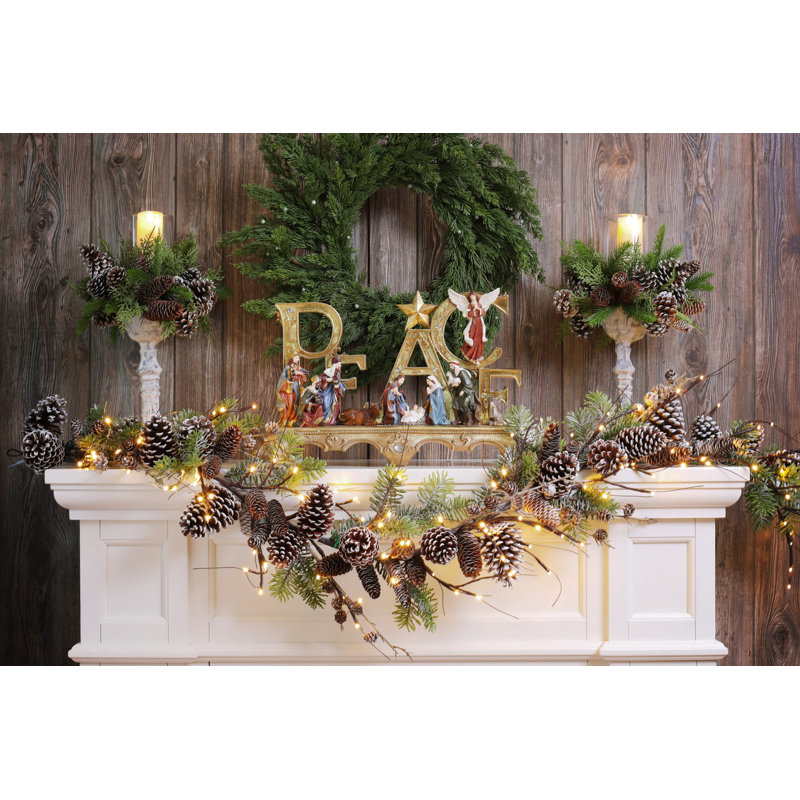 Chemin de table illuminé Snowy, L 6 pi