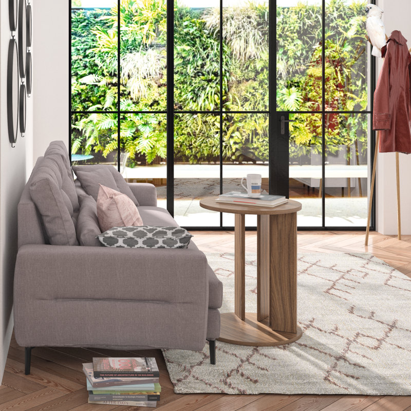 Sharmel Floor Shelf End Table, Oak