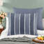 Ensemble d'édredon rayé en coton bleu Modern Modern