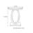 Oval Ring Frame Half Moon Entryway Console Table