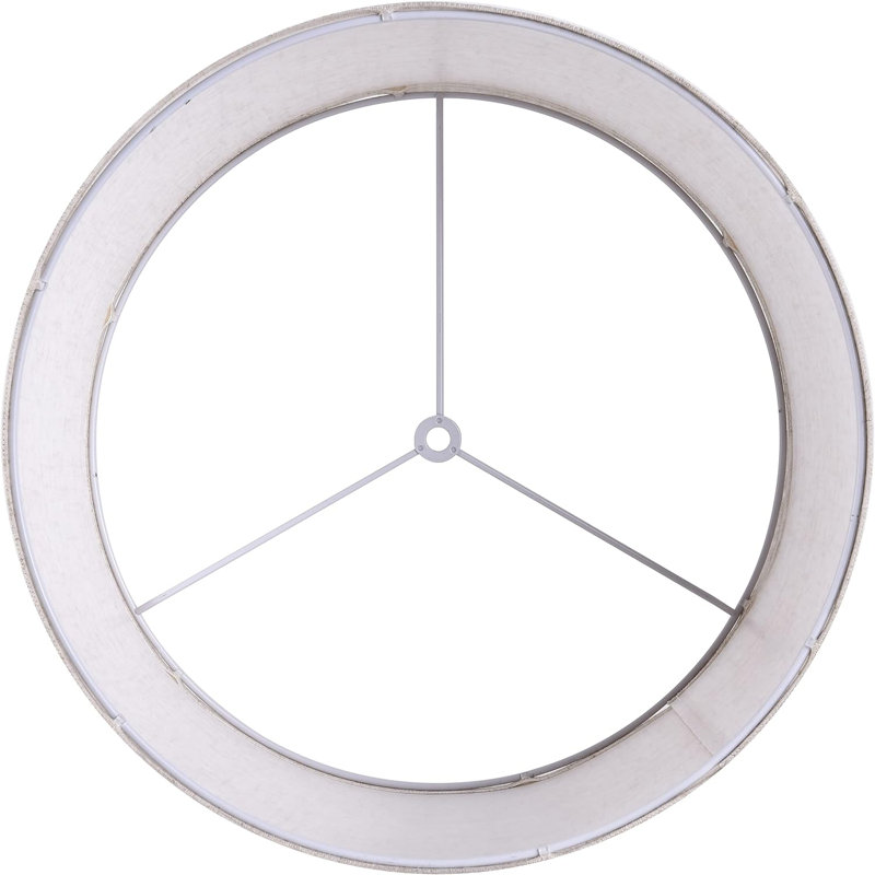 Abat-jour tambour en lin (Spider) - ensemble de 2, Beige, H 10 po x l 13 po x P 13 po