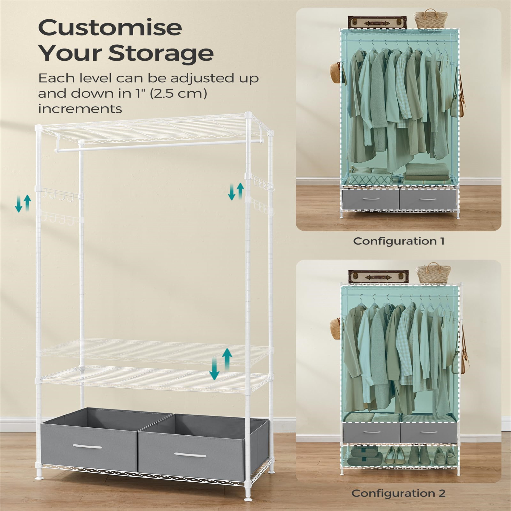 90cm Rack Rebrilliant Extli 90cm Clothing Rack | Wayfair.co.uk