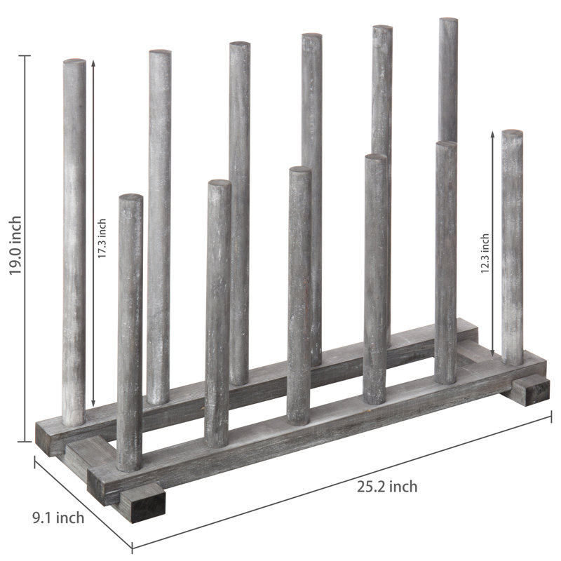 6 Pair Solid Wood Boot Storage