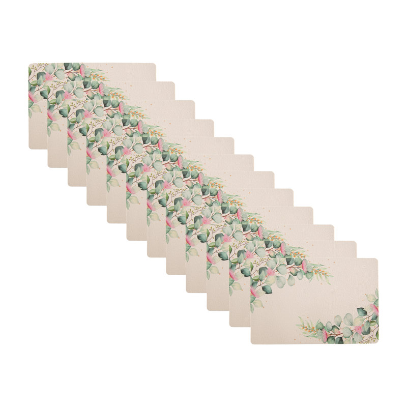 Napperon Eva avec bordure en eucalyptus - ensemble de 12