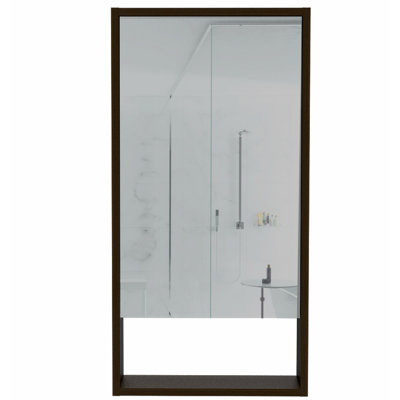 Armoire à pharmacie moderne, une tablette externe - H 35,71 po x l 5,91 po x P 18,21 po