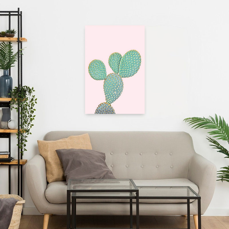 Art mural abstrait rose, H 24 po x l 16 po