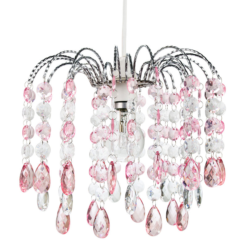 Contemporary Pendant Shade with Acrylic Droplets, Clear