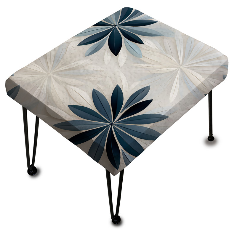 Nordic Tranquility - Repose-pieds rectangulaire géométrique