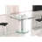 Thao Extendable Glass Dining Table for Small Spaces 40 to 63 Inches Pedestal Base Seats 4 to 6