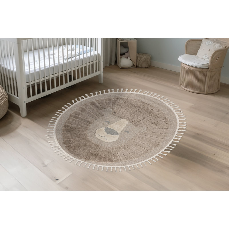 Davion Animal Print Area Rug, Round 133cm
