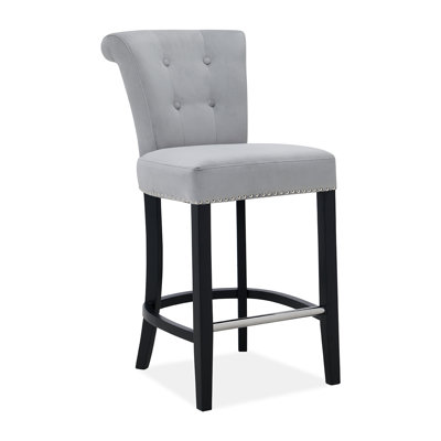 Ockton Upholstered Counter Stool with Solid Wood Frame