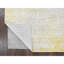 Tapis oriental 6 pi x 9 pi jaune Macaroon, velours texturé, tissé à la main, soie à base de laine et de plantes, design moderne