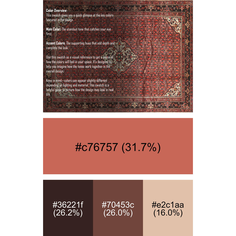 Tapis rouge Bay Southwestern, Rectangle 2 pi x 3 pi