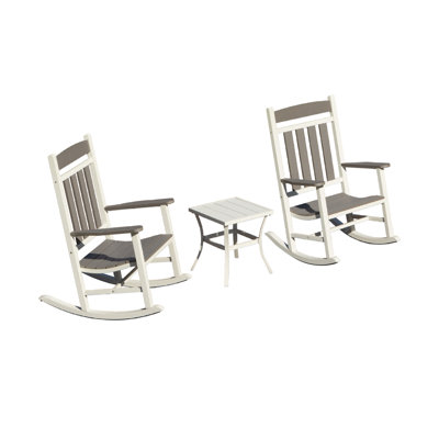 Durable Hdpe Outdoor Rocking Chairs Set - Eco-friendly Style For Patio & Porch