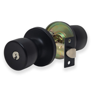 XFORT Tulip Entrance Knob Set, Door Knob with Lock for Internal Wooden Doors