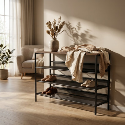 16 Pair Shoe Rack