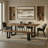 Lemay Acacia Solid Wood Top Metal Base Dining Table-2114092277
