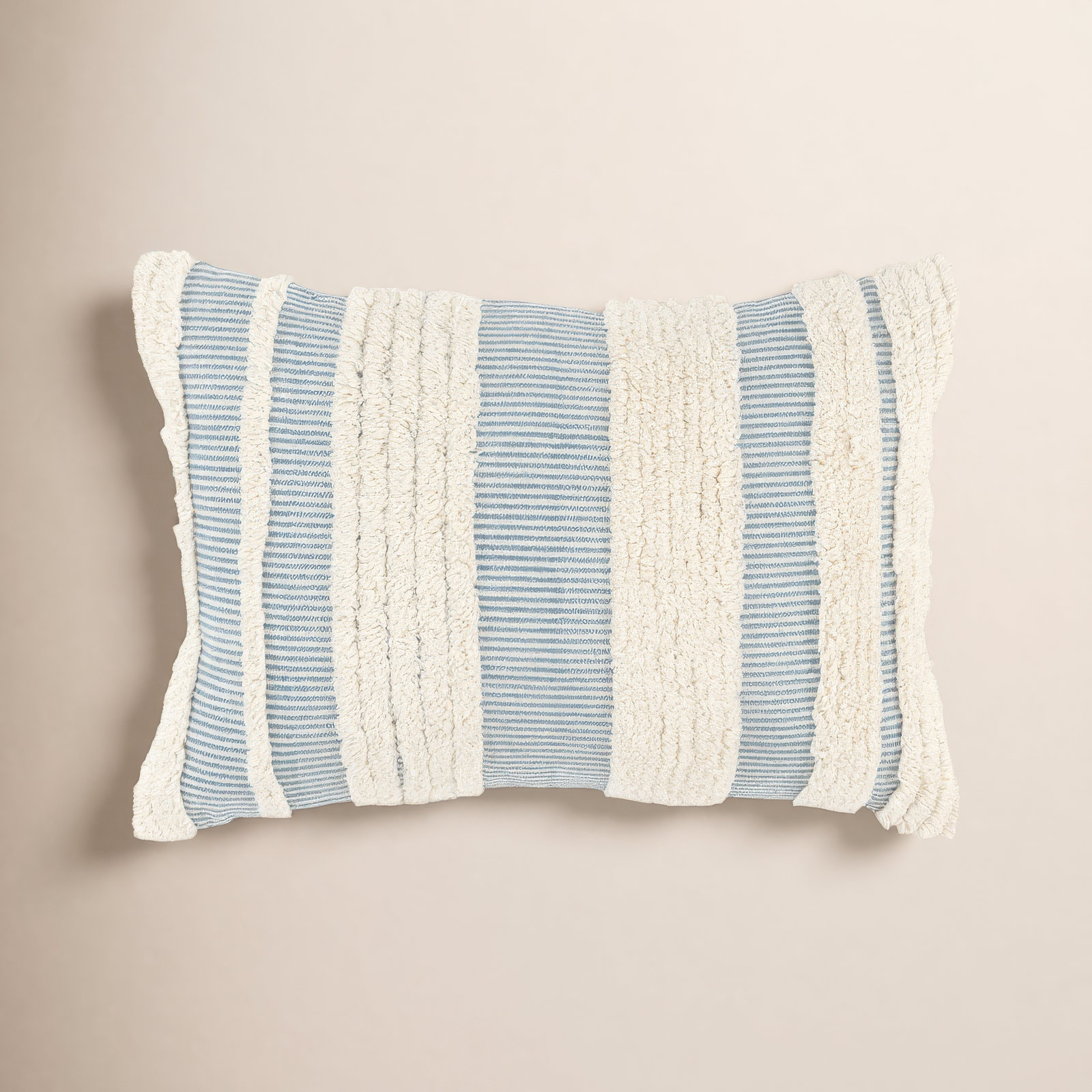 Horace Striped Cotton Throw Pillow, Teal