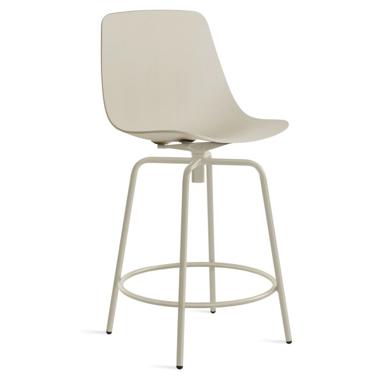 Clean Cut Swivel Stool, Counter Stool (24" Seat Height), Walnut