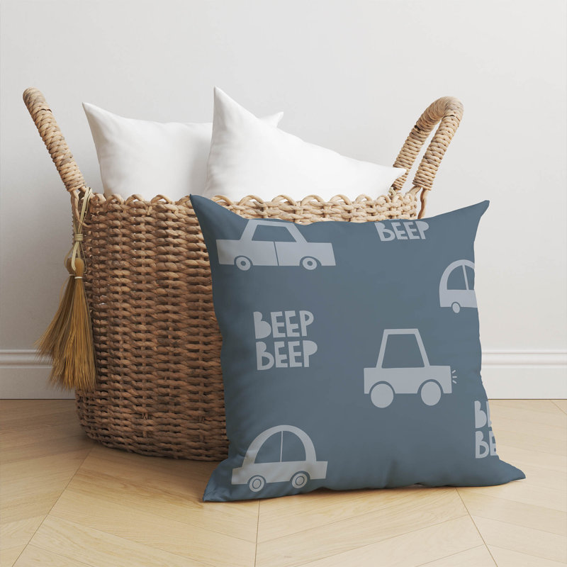 Coussin Beep, Bleu, H 26 po x l 26 po