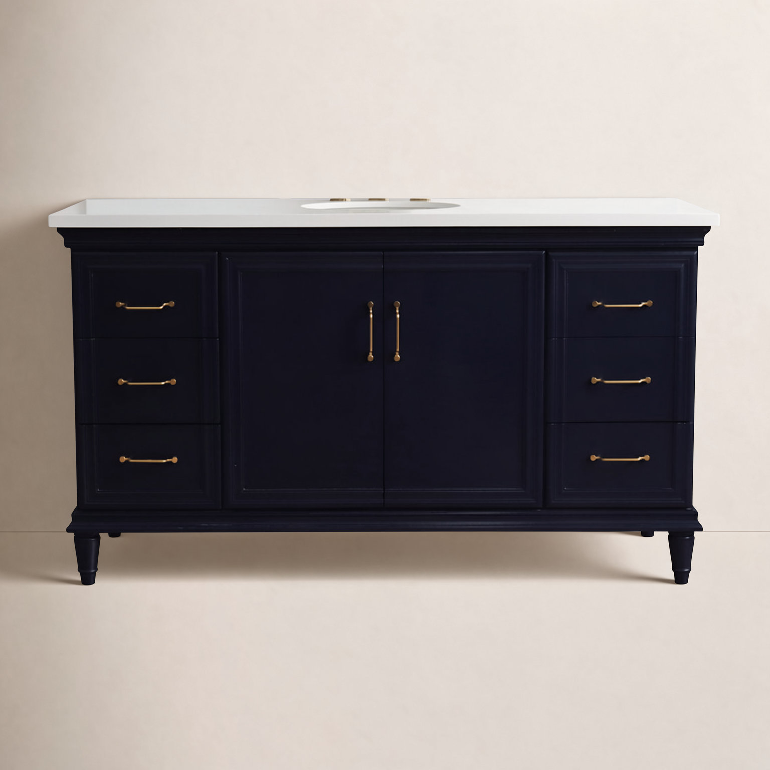 Batilde 61'' Single Bathroom Vanity, Blue