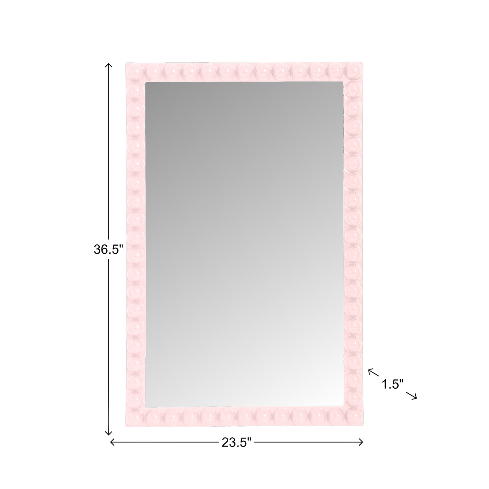 Varsha Rectangle  Glossy Nickle Mirror, Purple
