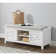 Lund Coventry 45 in. W Wood Storage Bench with Cushion, Entryway Organization & Decoration, 3 Adjustable/Removable Cubbies, Decorative Cushion Included