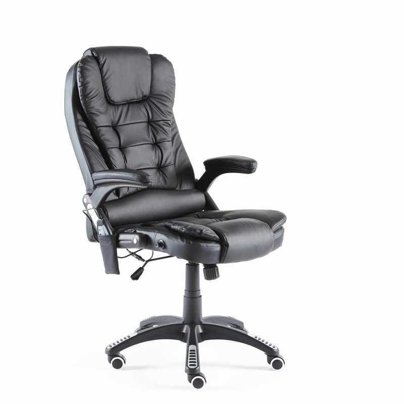 Inbox Zero Executive Chair with Headrest, Black