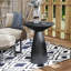 Petite table d'appoint de patio, table d'appoint d'extérieur en métal sans assemblage-1357773996
