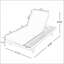 Méridienne pliable en bois d'acacia 2/3 avec dossier réglable et surface de rangement plate pour la cour, la piscine, le jardin et le patio-1815610388
