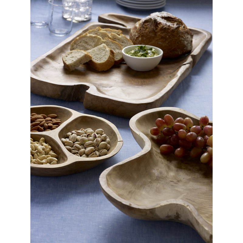 Natural Teak Organic Handcrafted Wooden Tray